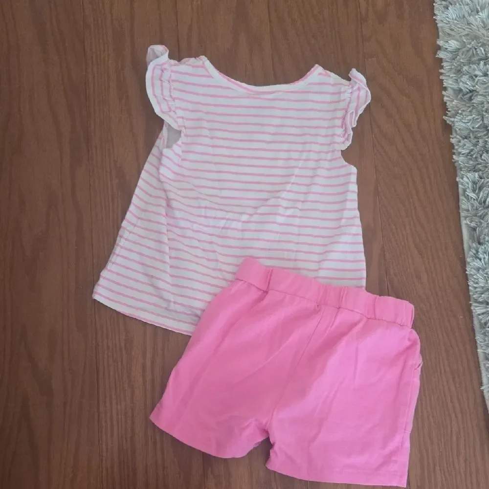 Little Lass Pink and White Kids Matching Set - Picture 5 of 5